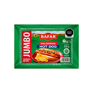 Salchicha hot dog jumbo Bafar 500g