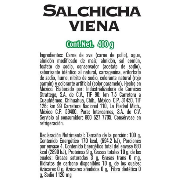 Salchicha viena Bafar 400g - 2