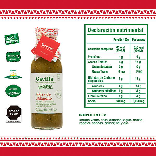 Salsa jalapeño Gavilla 360ml - 2