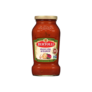 Salsa para pasta aceite de oliva y ajo Bertolli 680g