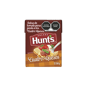 Salsa para pasta de tomate a los cuatro quesos Hunt's 360g