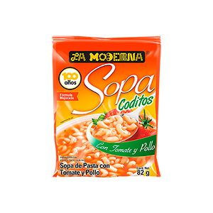 Sopa de codito con sabor tomate La Moderna 82g