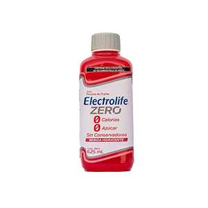 Suero rehidratante ponche de frutas Electrolife Zero 625ml