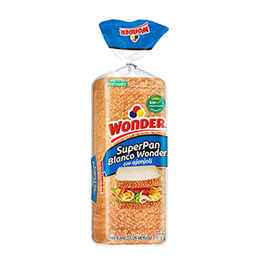 Súper pan blanco con ajonjolí Wonder 567g
