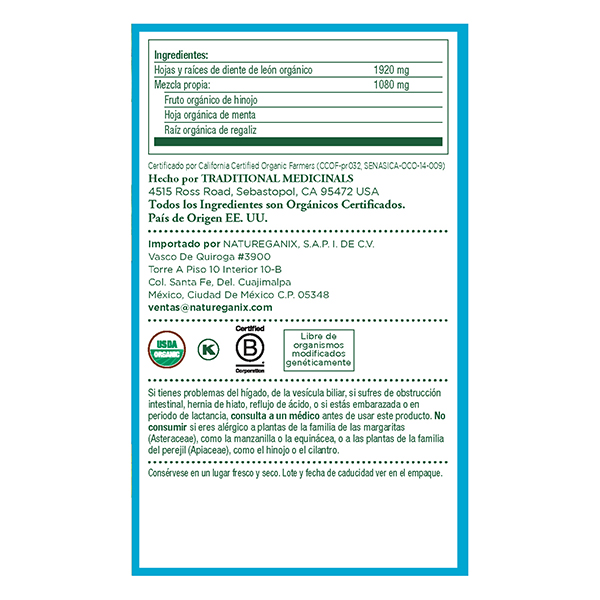 Té orgánico detox diario Traditional Medicinals 16pz - 2