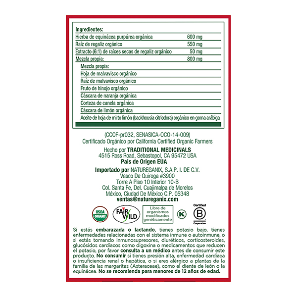 Té orgánico para garganta Traditional Medicinals 16pz - 2