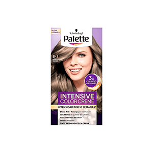 Tinte para el cabello 8-1 rubio claro cenizo Palette 50ml