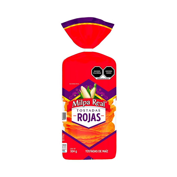 Tostadas rojas Milpa Real 324g