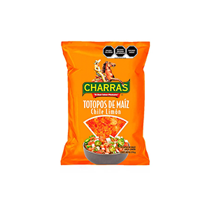 Totopos de maíz chile limón Charras 270g