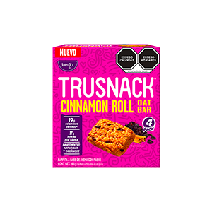 Barras de avena Cinnamon roll Trusnack 168g (4-pack)