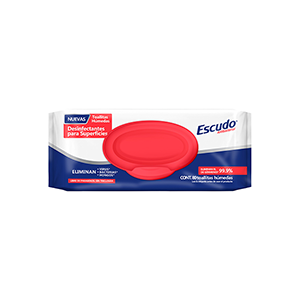 Wipes antibacteriales para superficies pouch Escudo 80pz