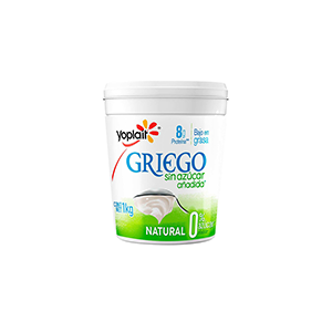 Yoghurt batido griego natural sin azúcar Yoplait 1kg