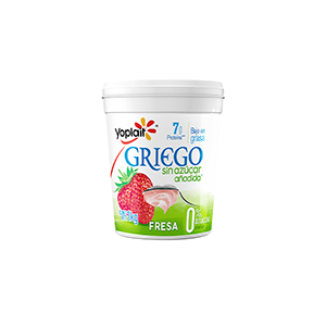 Yoghurt griego batido sin azúcar fresa Yoplait 1kg