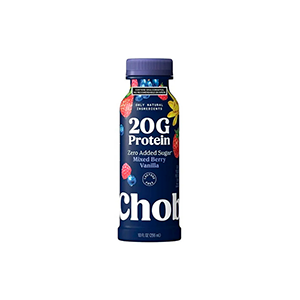 Yoghurt griego bebible 20g proteína frutos rojos vainilla Chobani 296ml