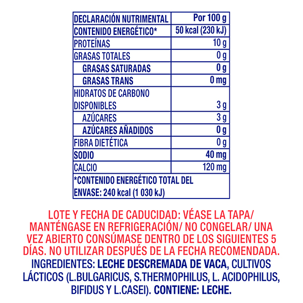 Yoghurt griego natural sin azúcar 0% grasa Fage 454g - 2