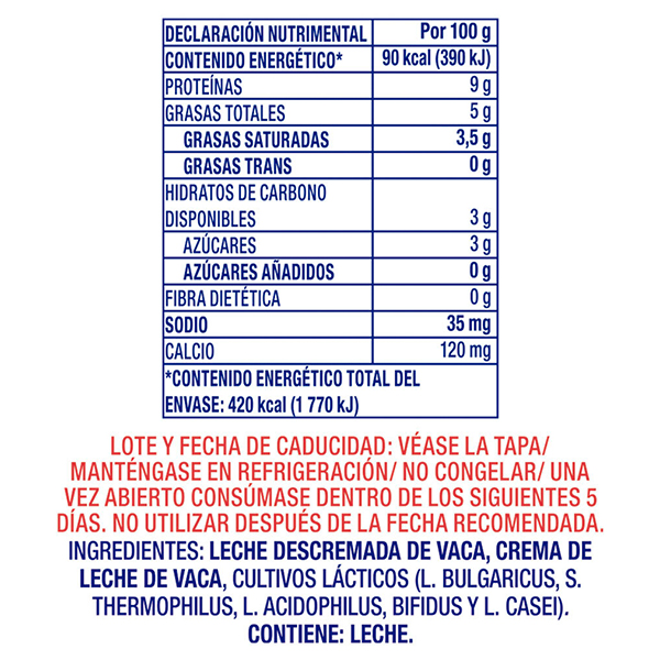 Yoghurt griego natural sin azúcar 5% grasa Fage 454g - 2