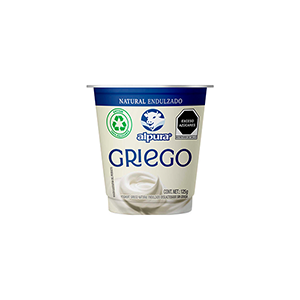 Yoghurt griego natural deslactosado sin grasa Alpura 125g
